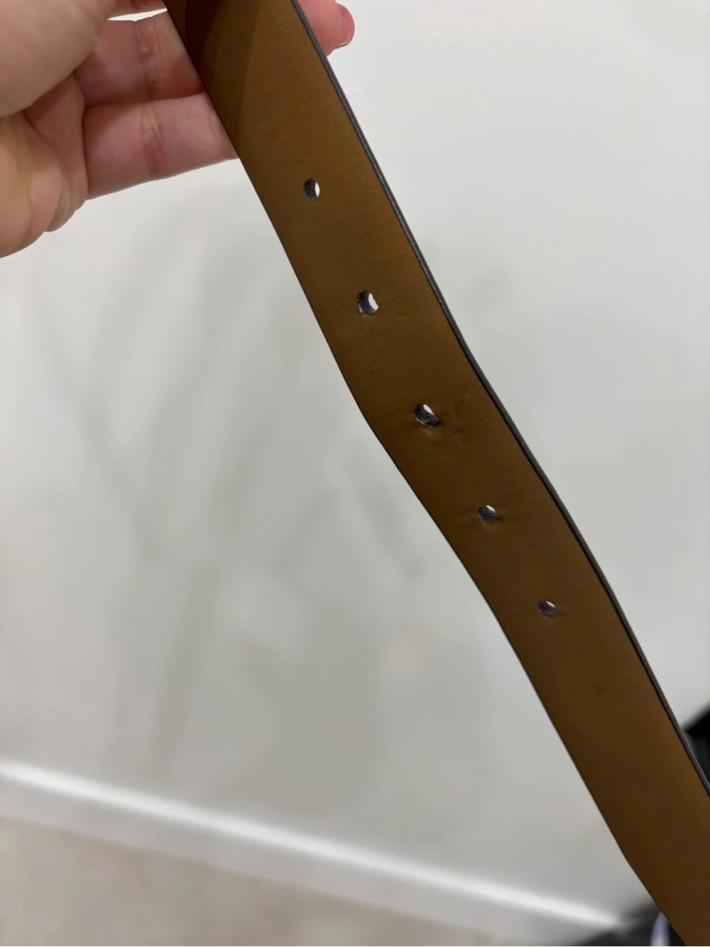 Men's Brown Leather Belt with Silver Buckle